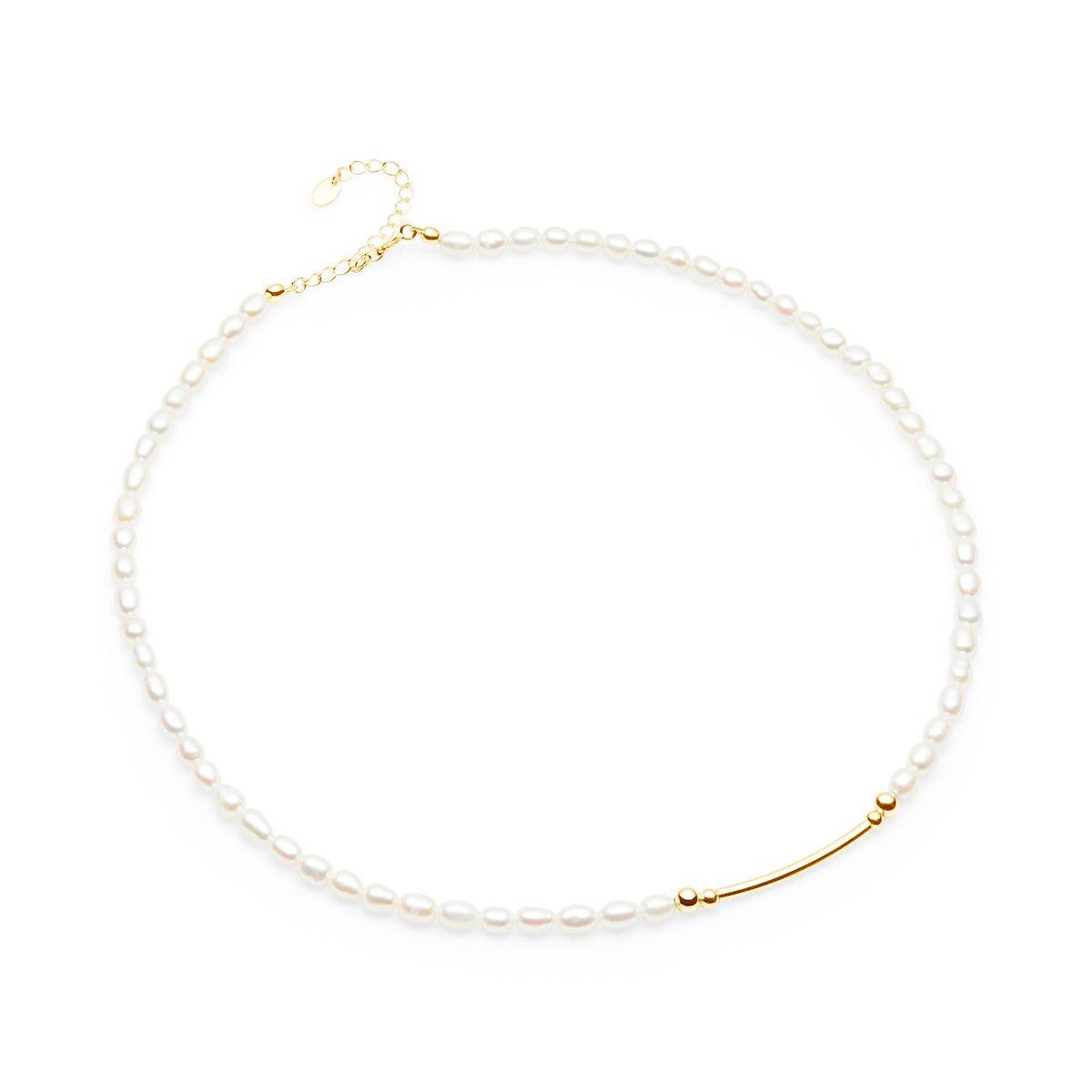 gold vermeil and pearl necklace