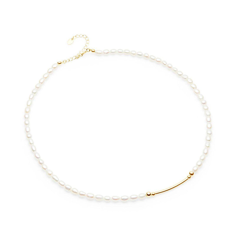 gold vermeil and pearl necklace