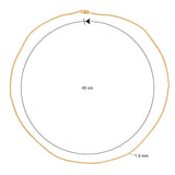 1.5mm Gold Ball Chain - 45cm