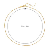 1mm thick gold cable chain 42cm