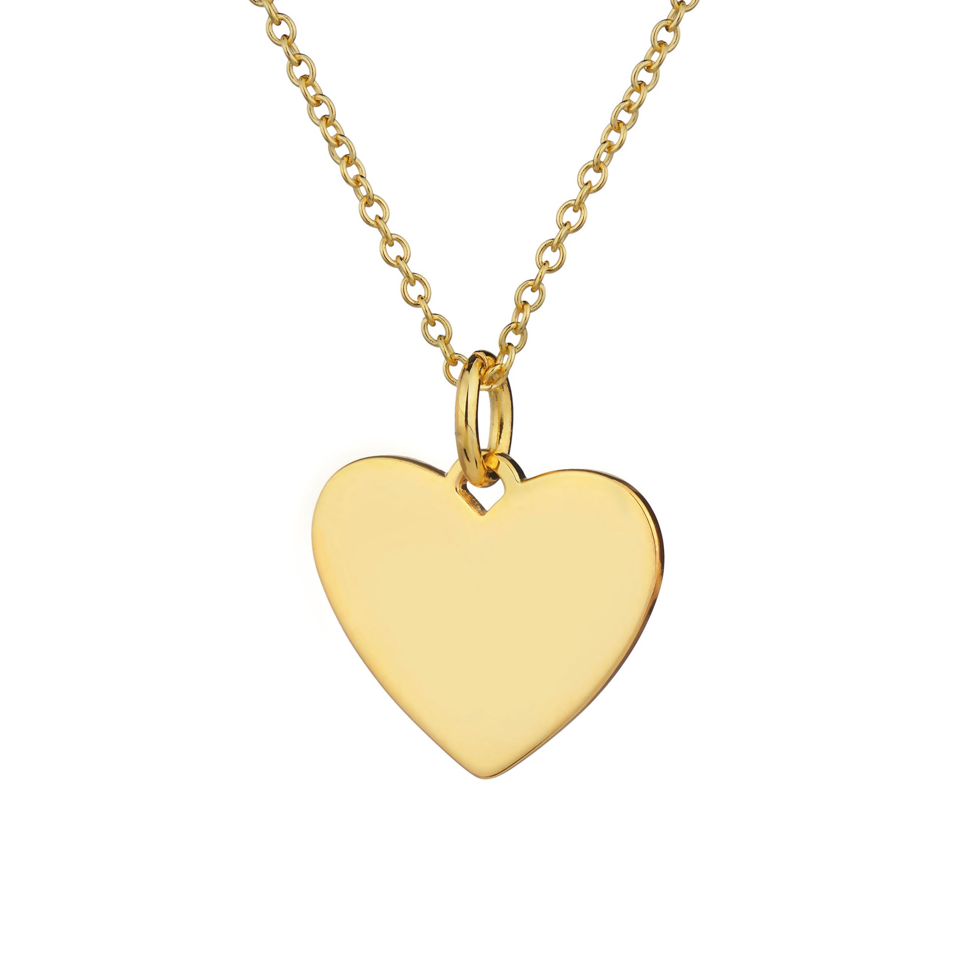 gold heart necklace - add your own engraving now