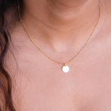 Yellow Gold Mini Disc Satellite Necklace