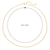 gold rolo - round link chain 50cm can be worn at 46, 48 and 50cm