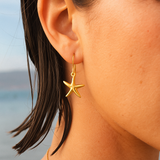 Gold Plated Sterling Silver Starfish Earrings
