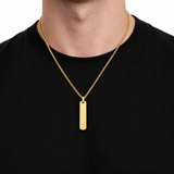 Totem Bar Necklace — Gold Stainless Steel