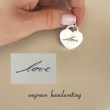 engrave handwriting on pendants