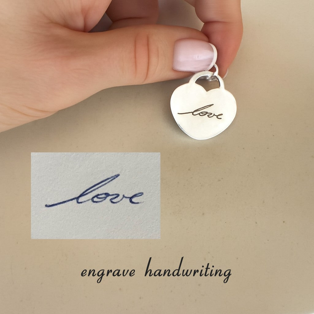 engrave handwriting on pendants