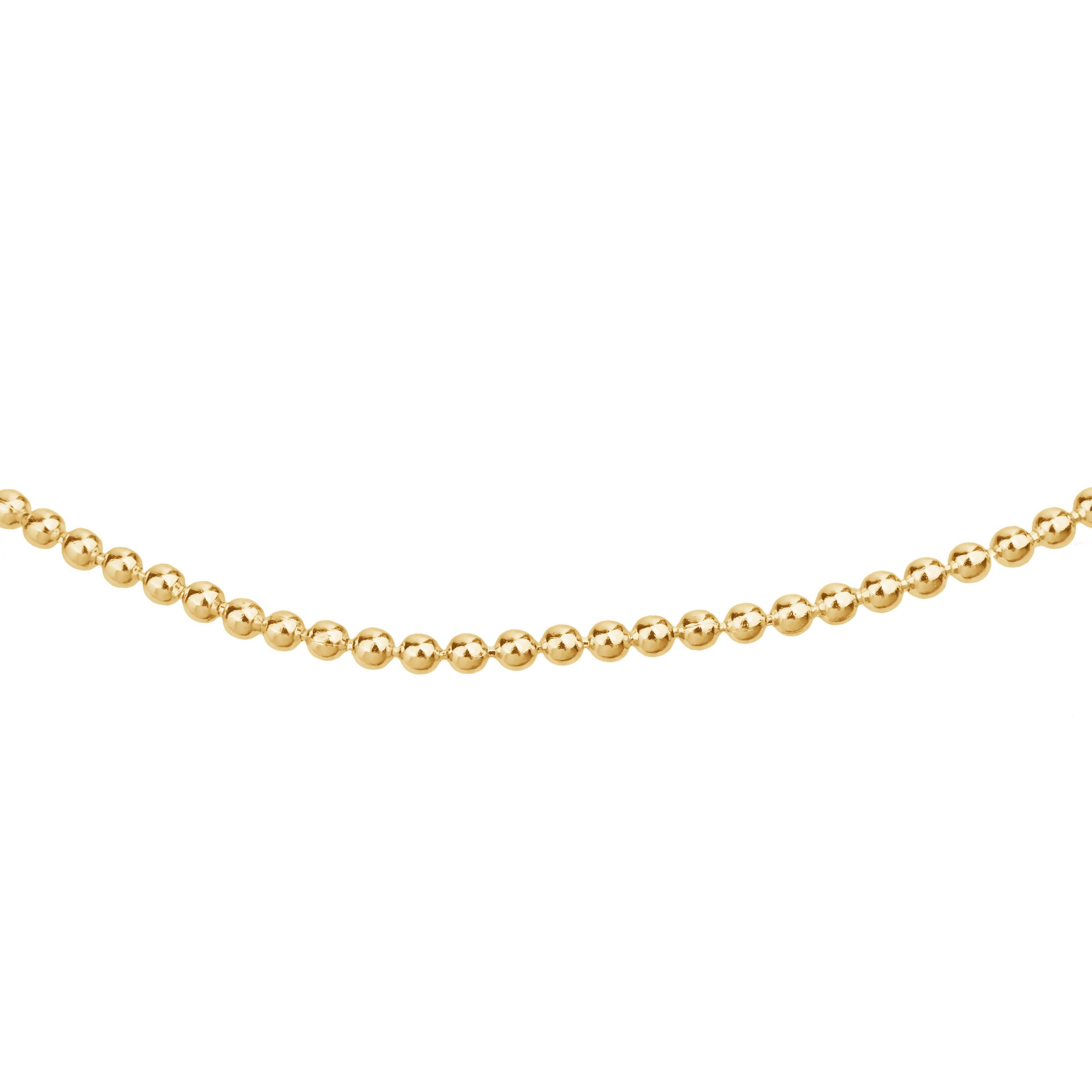 gold ball chain 1.5m wide beads 45cm long