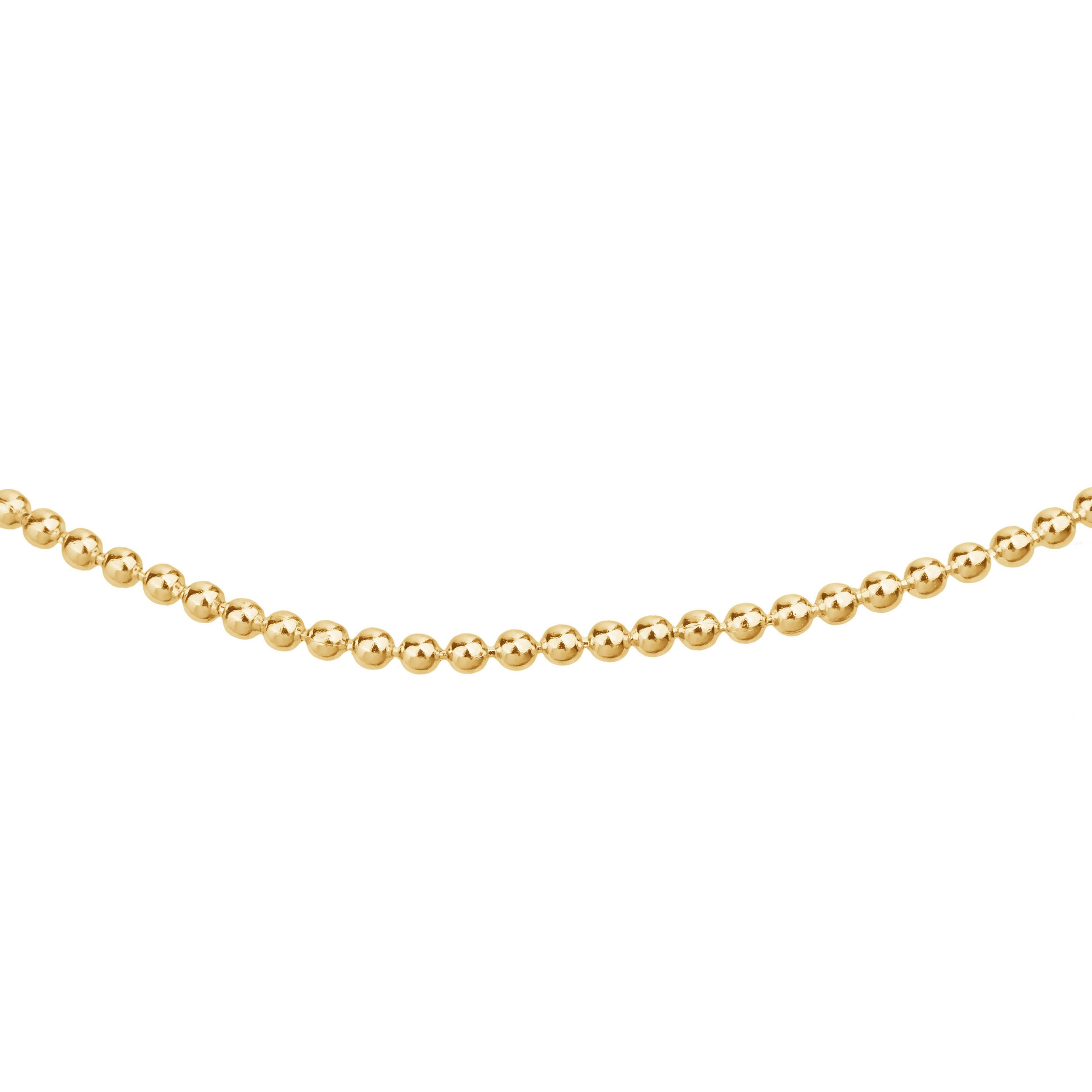 gold ball chain 1.5m wide beads 45cm long