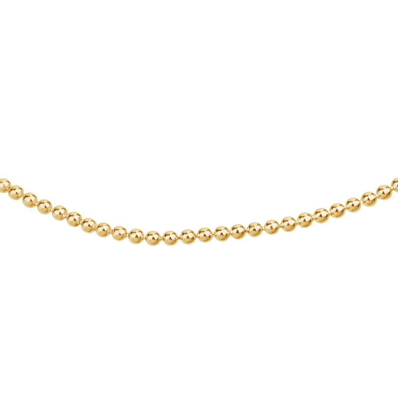 gold ball chain 1.5m wide beads 45cm long