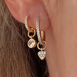 Diamante Gold Huggie Earrings – Mix & Match Charms