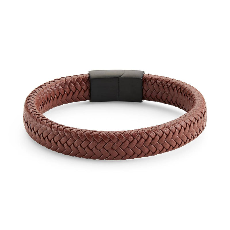 inside view leather braided bracelet