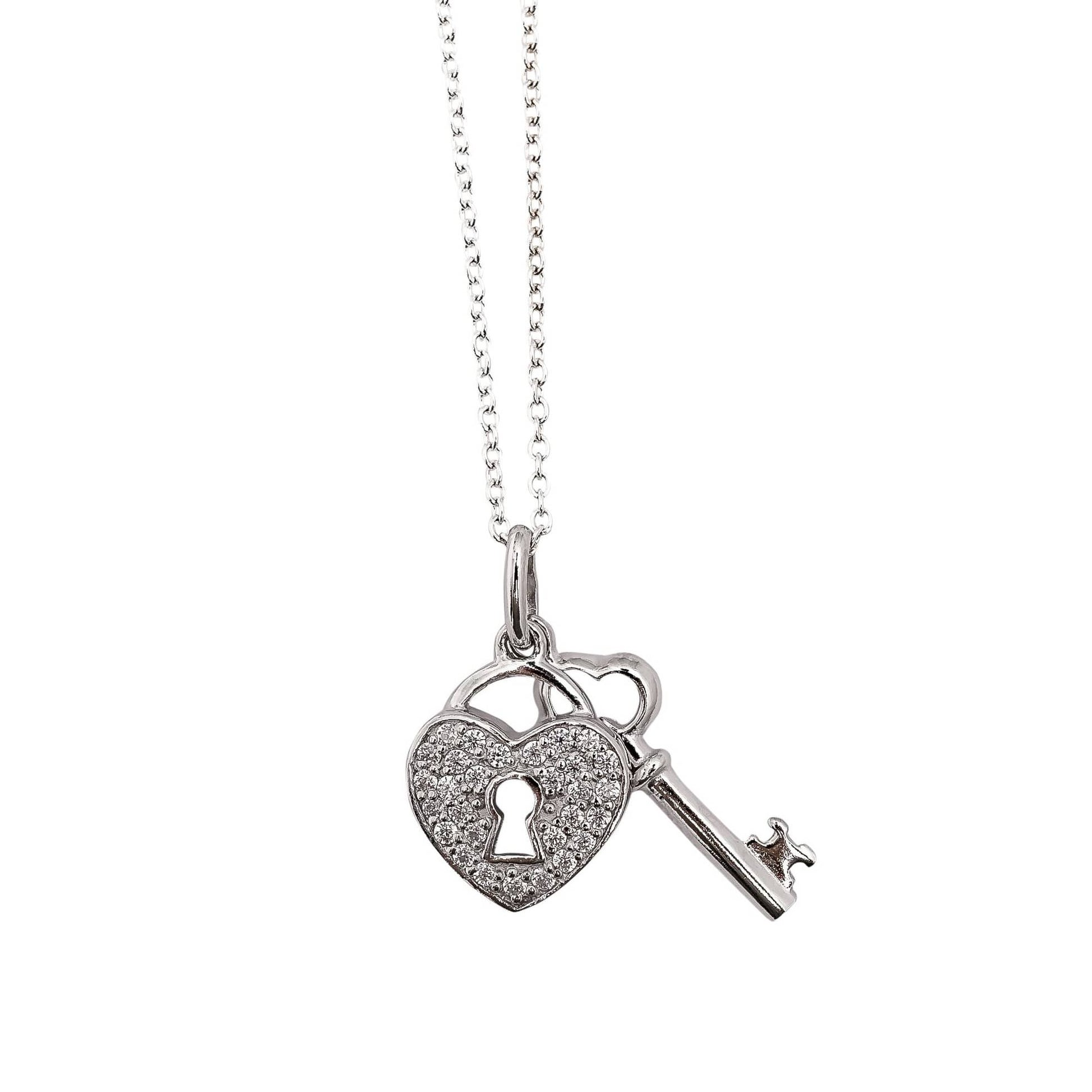 Key and Lock Necklace - Main Image
