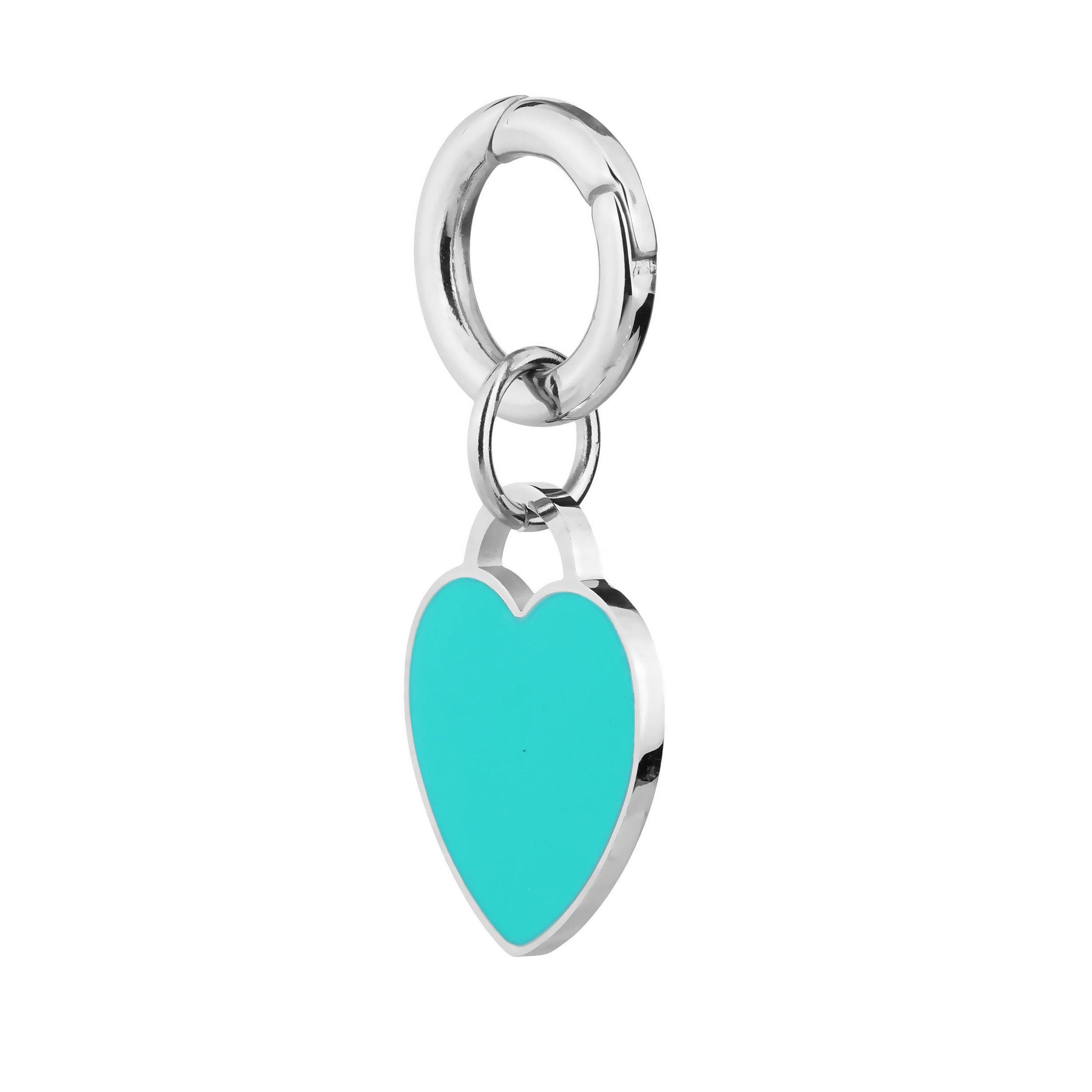 large deluxe pet heart tag side view