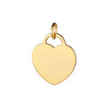 Large Gold Heart Tag Pendant