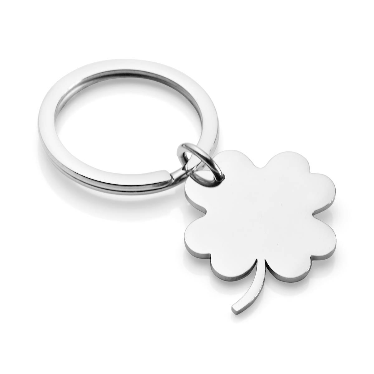 lucky four leaf clover engraved keyring