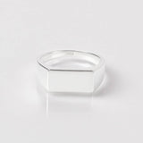mens rectangular signet ring