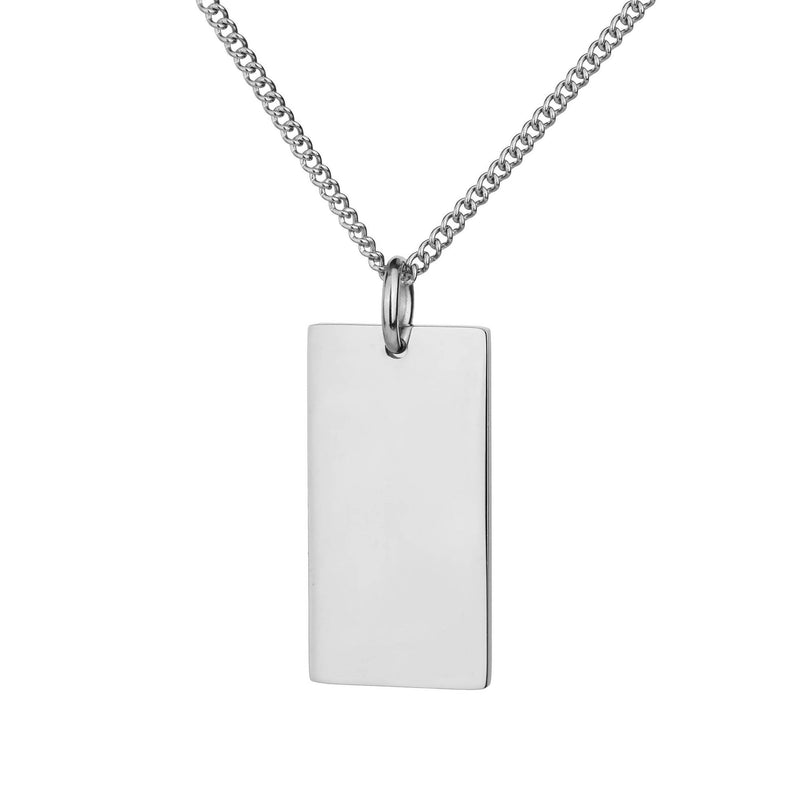 men's steel bar necklace