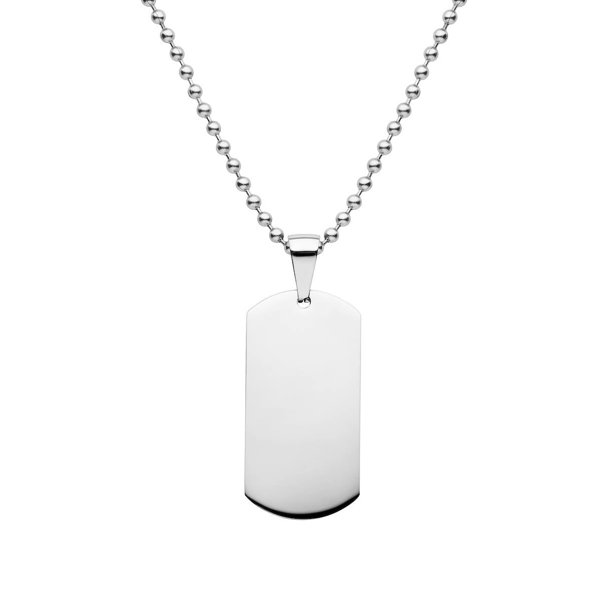 mens steel dog tag necklace