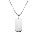 mens steel dog tag necklace
