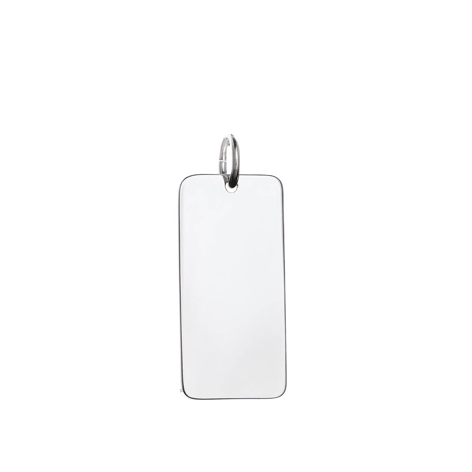 mens sterling silver 30mm bar pendant