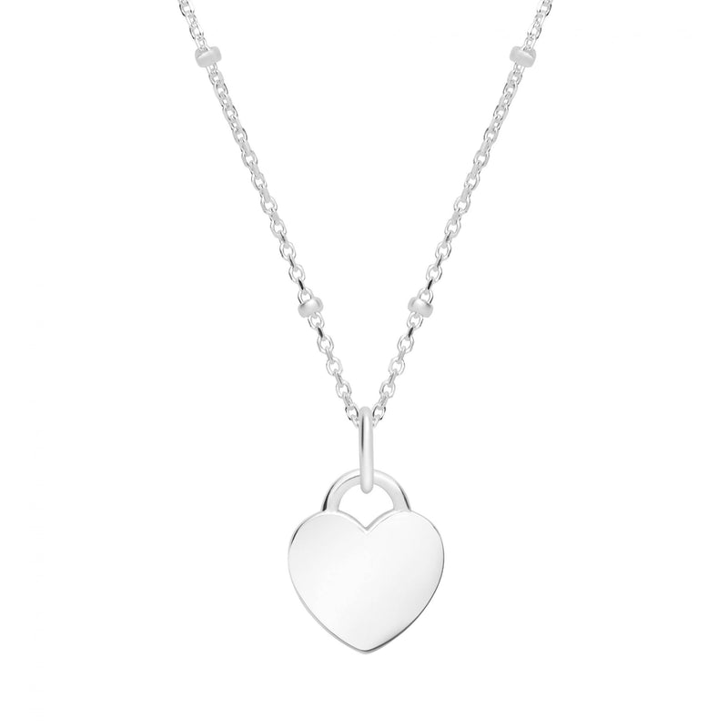 mini heart tag necklace can be engraved