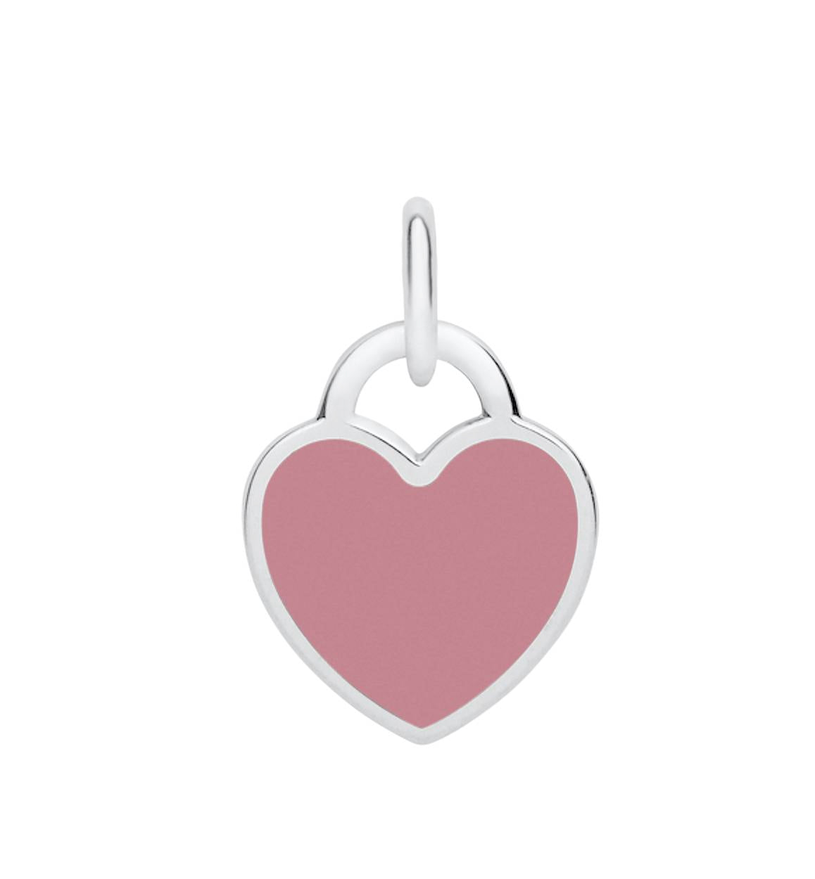 sterling silver pink mini heart tag pendant can be engraved