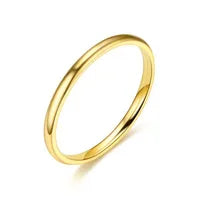 narrow band ring in gold steel this is 2mm wide and this comfortable style can be worn by men and women