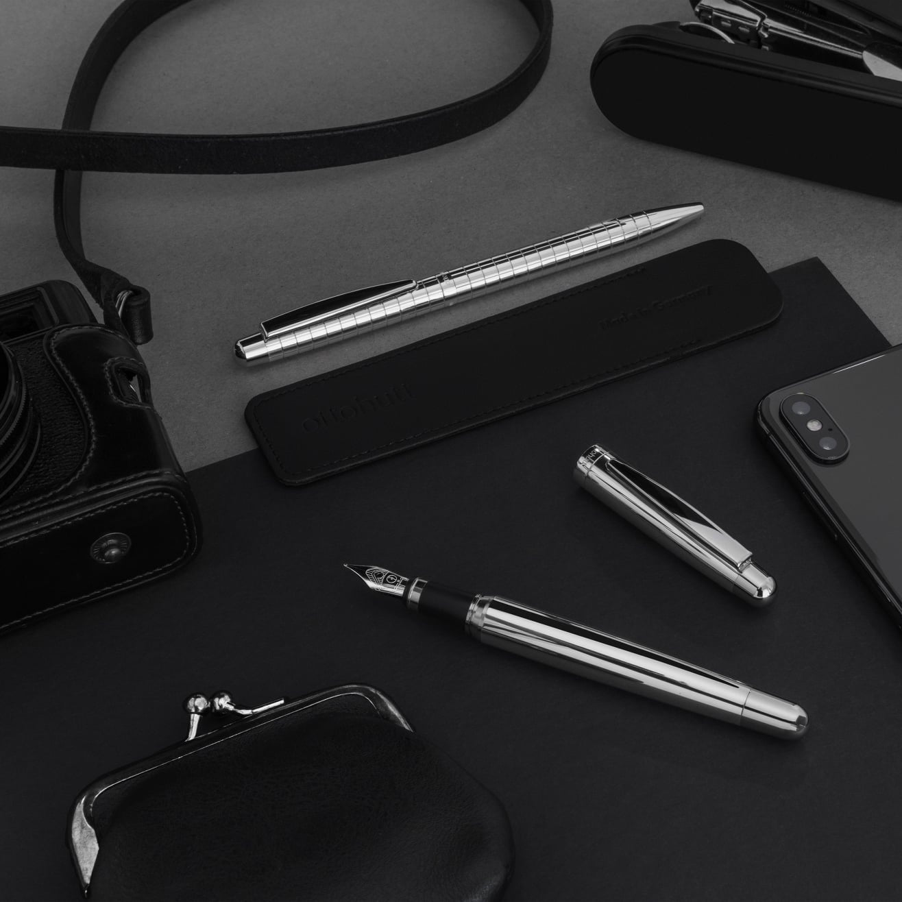 otto hutt design 02 smooth sterling silver fountain pen - add engraving to create a magnificent gift