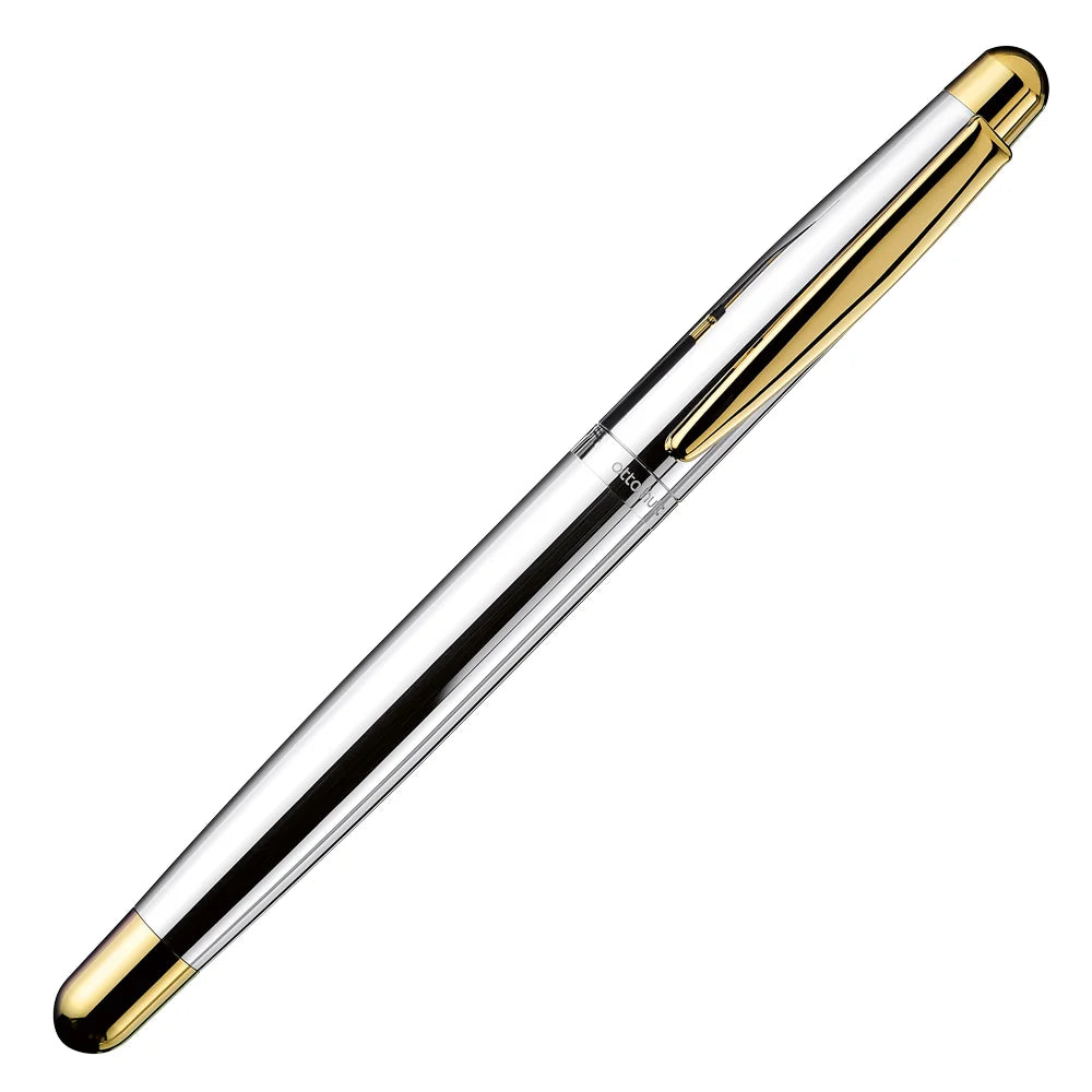 otto hutt fountail pen made from sterling silver with gold detail