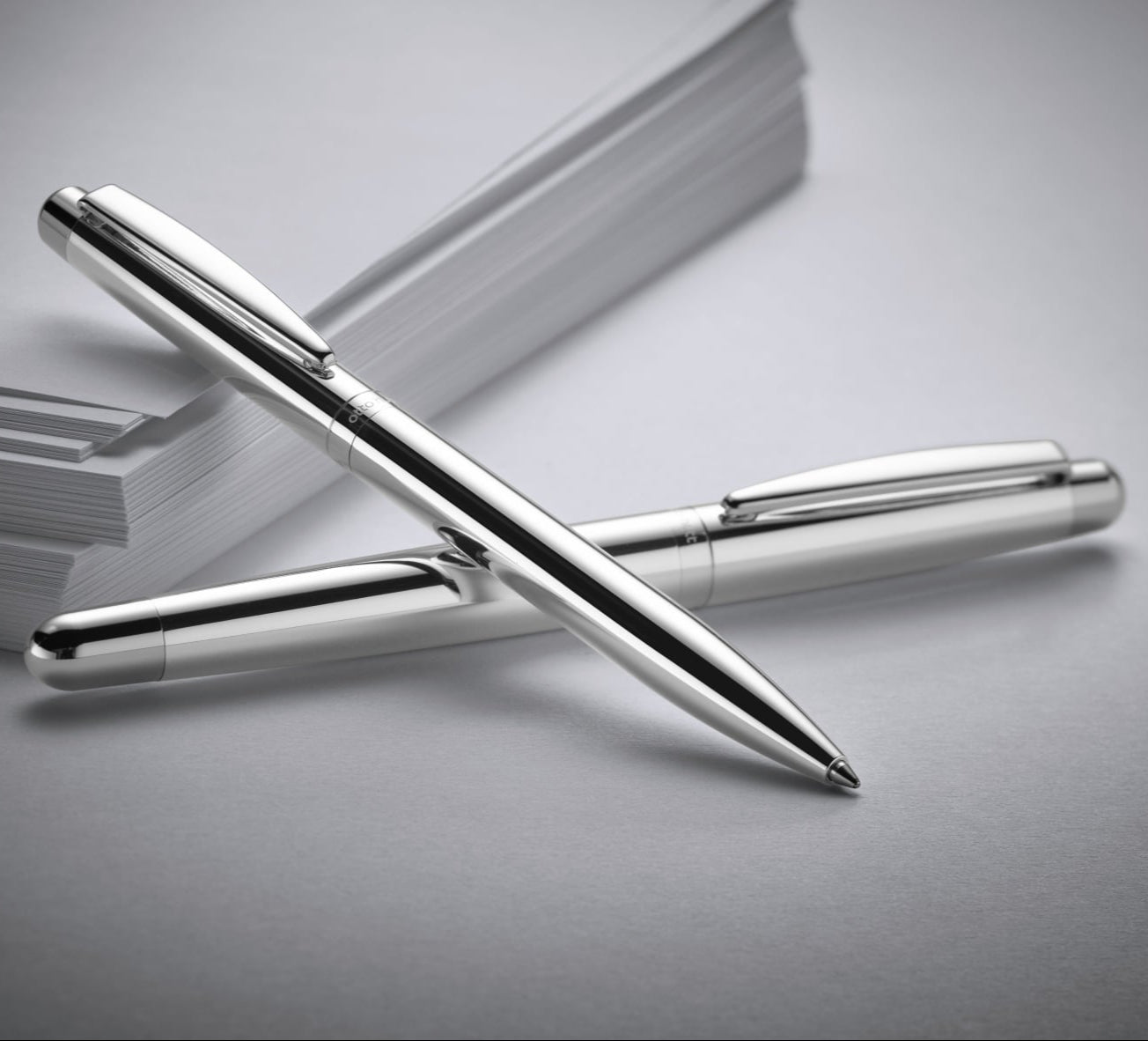 personalised these otto hutt sterling silver pens design 02 - available in ballpoint or fountain pen