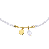 Pearl Necklace With Gold Vermeil Detail