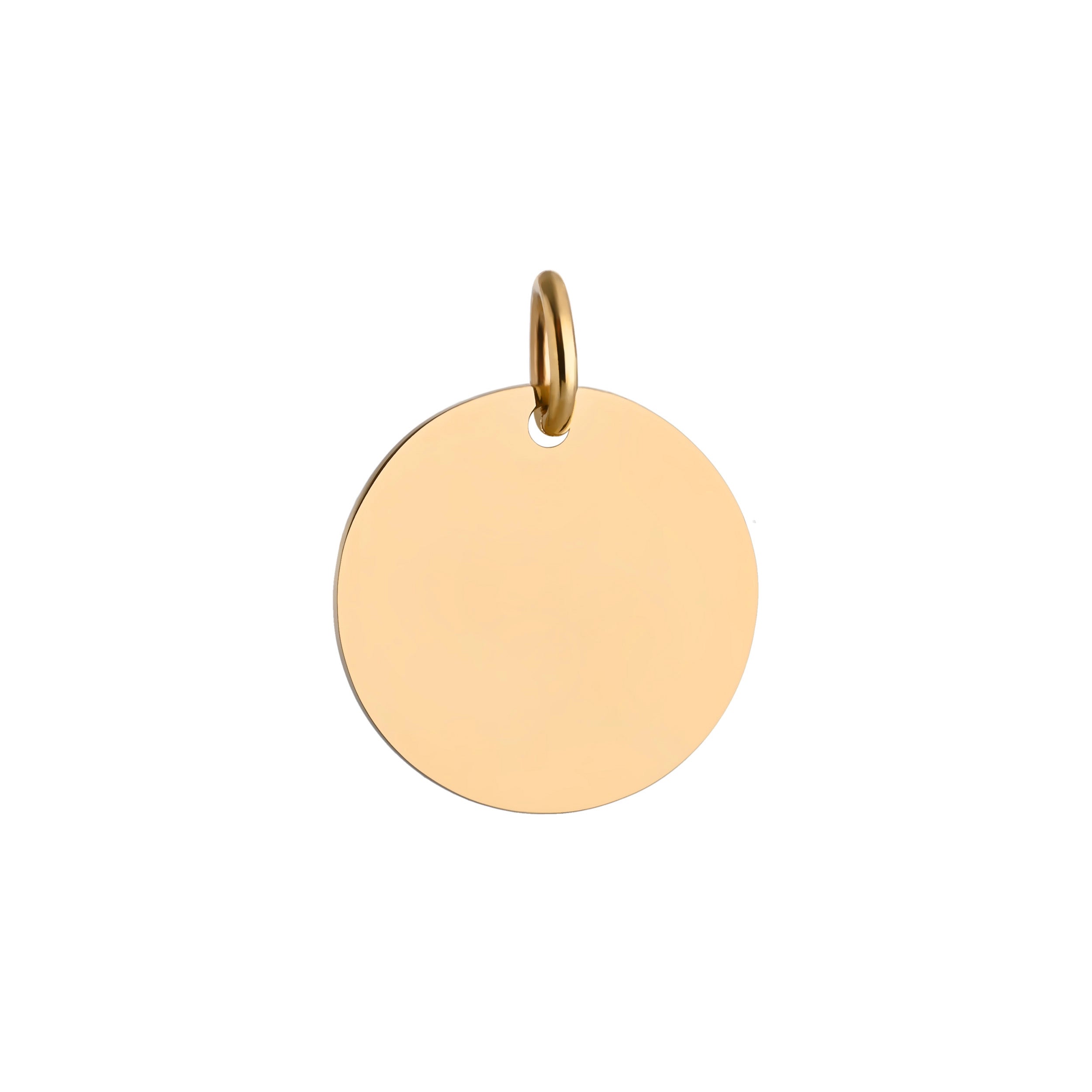 Personalised 9ct gold disc pendant – perfect gift for her or him
