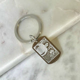 Engraved Dog Tag Keyring