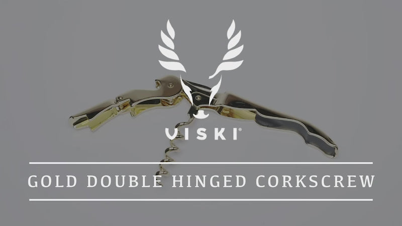 gold double hinged corkscrew personalised gift