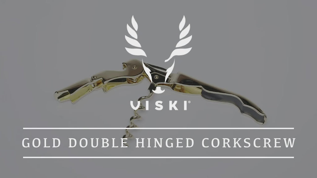 gold double hinged corkscrew personalised gift