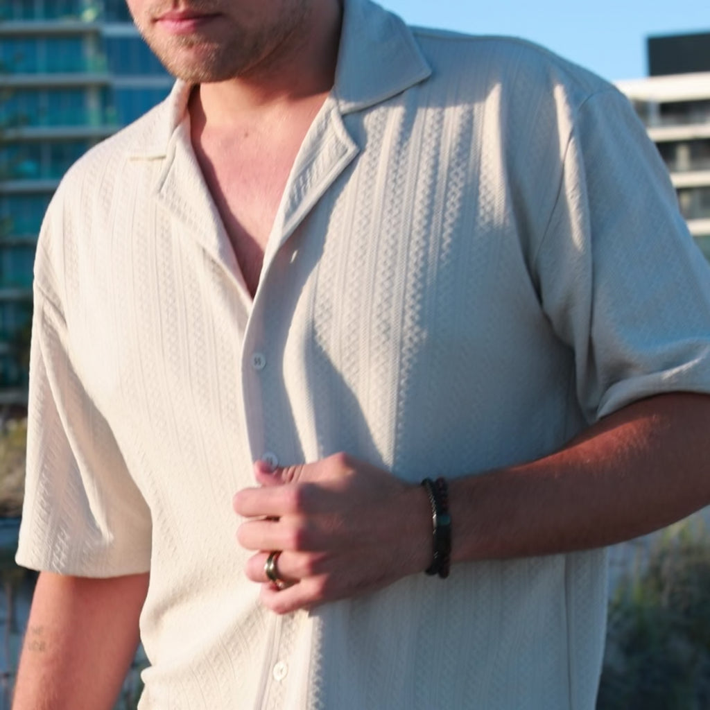 personalise this mens leather and bead bracelet by engraving clasp,  mens ring can be engraved also 