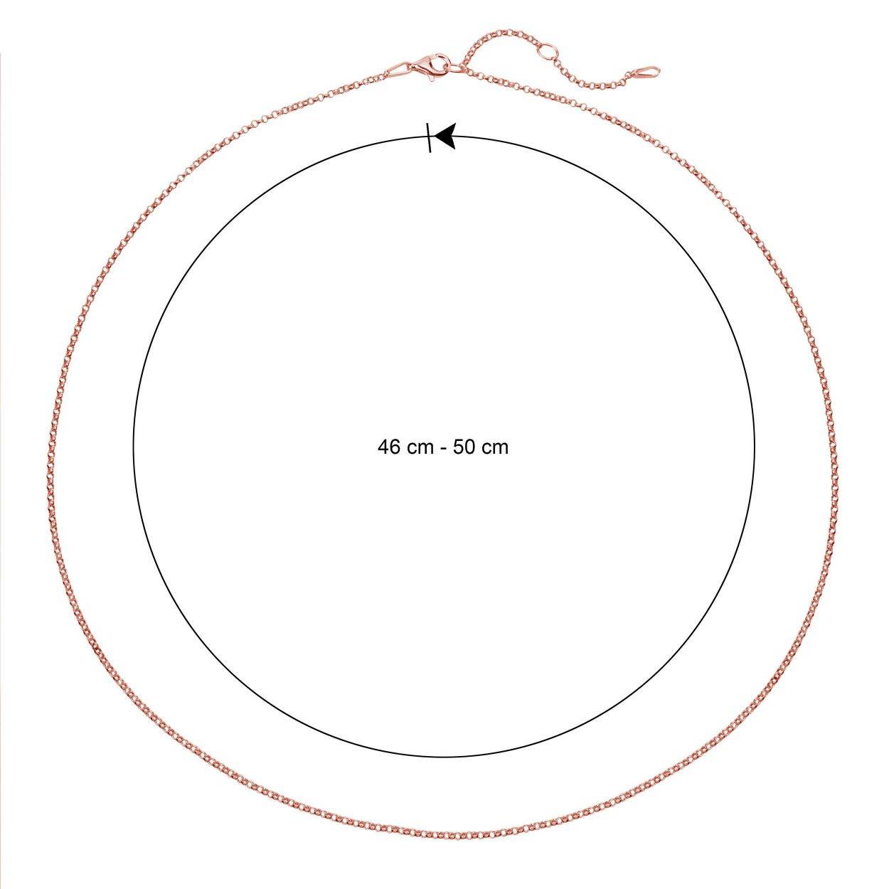 rolo chain 50cm - 46cm