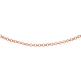 rolo chain link detailed view rose gold