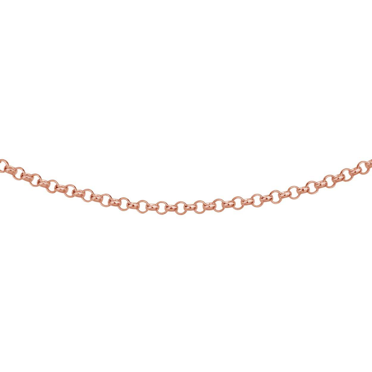 rolo chain link detailed view rose gold