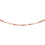 rolo chain link detailed view rose gold