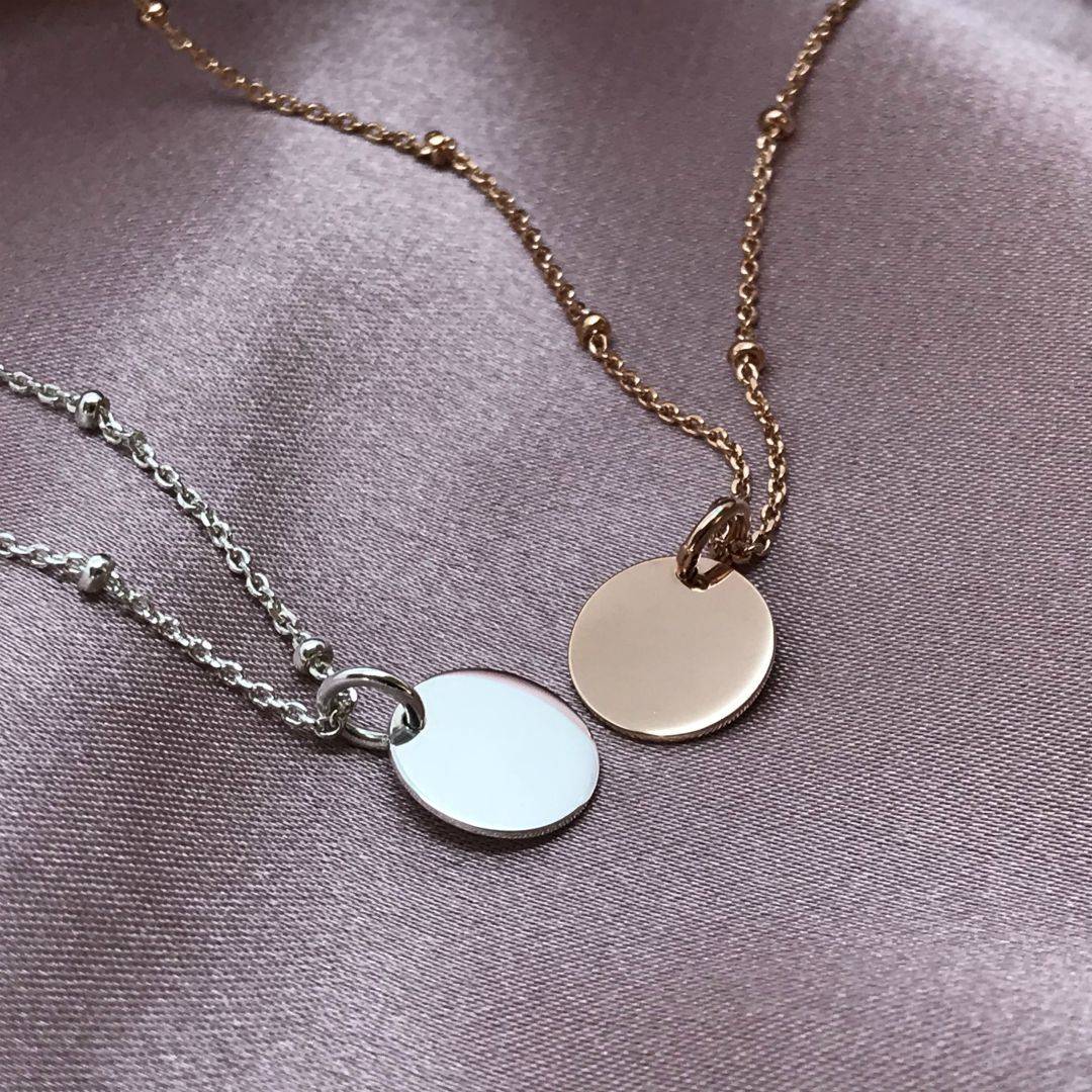 Rose Gold Mini Disc Pendant