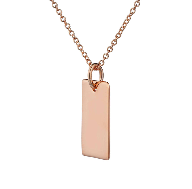 rose gold bar pendant side view