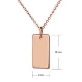 rose gold bar pendant with cable chain