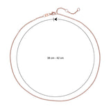 rose gold cable chain 42cm