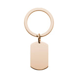 rose gold dog tag keyring