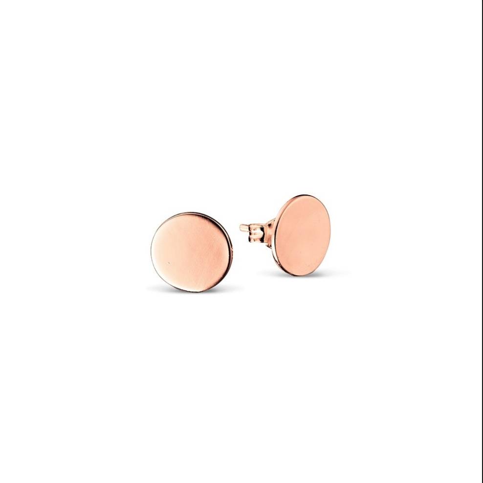 rose gold disc earrings you can engrave