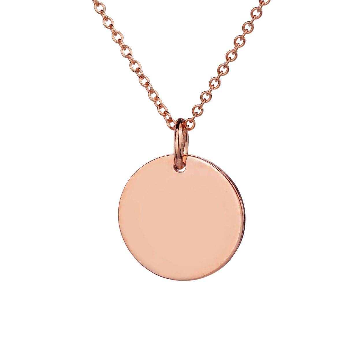 rose gold disc necklace personalised