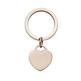 personalised rose gold heart keyring you can engrave