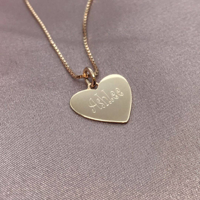 name heart pendant